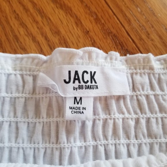 BB Dakota Sage White Smocked Top - Picture 7 of 8